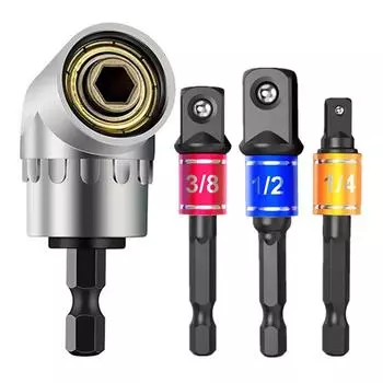 Набор сверл-гаек с удлинителем под прямым углом 105°, насадка-отвертка для дрели One Size