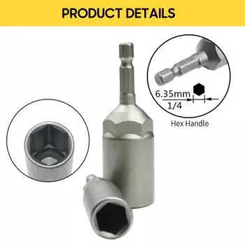 Набор сверл с отверткой для гаек, 15 шт., набор сверл с шестигранными головками из хром-ванадиевой стали 5,5-19 мм, гаечный ключ 5.5-19mm ( 15 Size ) серебряный