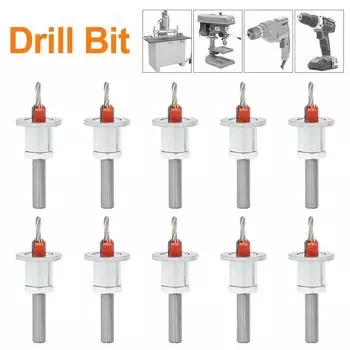 Набор сверл с зенковкой, регулируемый локатор, фреза, винтовой экстрактор, круглый хвостовик, карбид для деревянных панелей/ДСП