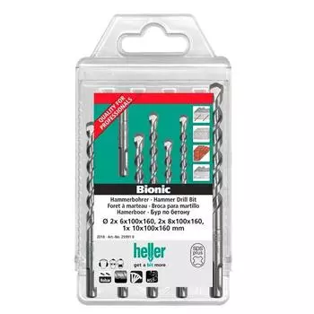 Набор сверл Sds-plus Heller 6x160 2 шт. 8x160 2 шт. 10x160 5 шт.