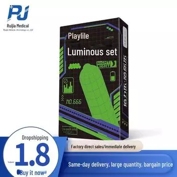 Набор светящихся ламп Beilile 2-го поколения: 3 светящихся в темноте + 4 ультратонких флуоресцентных забавных набора для взрослых