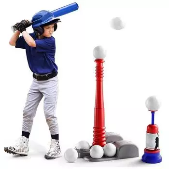 Набор Т-шариков с автоматической качкой, регулируемые бейсбольные мячи, ватин, 6, игрушка для развития двигательных навыков для