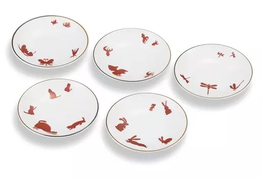 Набор тарелок Марсан Миямото Киссё смена картинок ``Кутанияки 3,5 AP7-0101