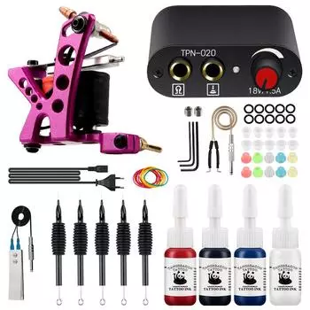 Набор тату-машинок PHOENIXY с иглами питания и чернилами для боди-арта Set 32