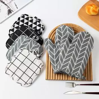 Набор термостойких прихваток и держателей для кастрюль Удобное хранение Высокая термостойкость До 500 градусов по Фаренгейту Нескользящая ручка Необходимая вещь для кухни жёлтый