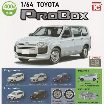 Набор типов TOYOTA PROBOX Gacha Gacha Capsule Toy 1/64 [5 (полный полный)]