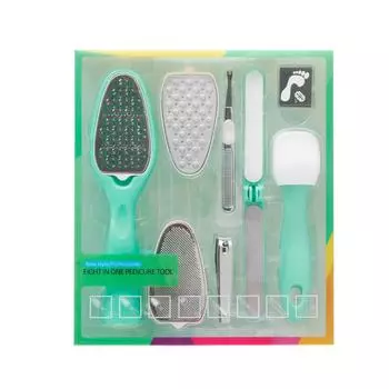 Набор точилок для ног, 1 шт., из 8 инструментов для ухода за ногами. Заточка ног и удаление мозолей. Скруббер для ног. Нано-стеклянная пилочка. зелёный