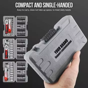 Набор торцевых головок из 48 предметов с крестовой отверткой и коробкой для электрических отверток 48pcs