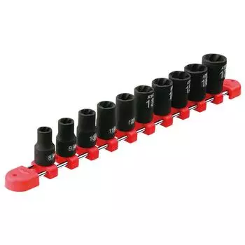 Набор торцевых головок Kyoto Machinery Tools TB3TW10 Drive 10 шт. 1 комплект (КТК) Угол 9,5мм