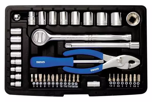 Набор торцевых ключей Takagi GISUKE 43 шт. SWS-100 серебряный