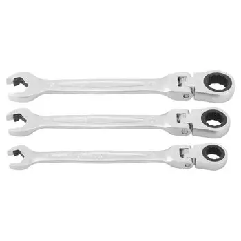 Набор торцевых ключей TONE Swing Quick Ratchet RMFQ300, 3 предмета серебряный
