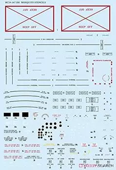 Набор трафаретов с изображением комаров Barracuda Decal BC-24167 1/24