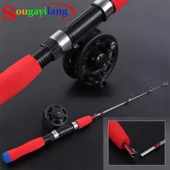 Набор удочек и катушек для зимней удочки из углеродного волокна, зимняя удочка для зимней ловли карпа со спиннингом, катушка для зимней рыбалки Fishing Rod&Reel 40