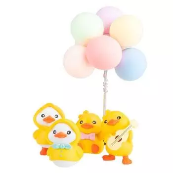 Набор украшений для приборной панели в виде секретной машинки, 4 утки + воздушные шары, разноцветные, 1 комплект, аксессуары для корейских машин