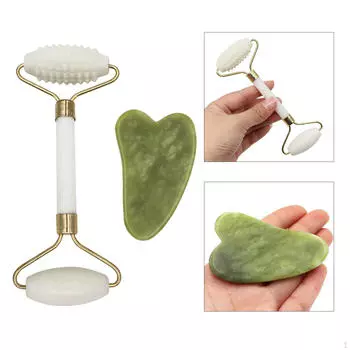 Набор валиков и инструментов для глаз, подтяжка лица, морщины зелёный