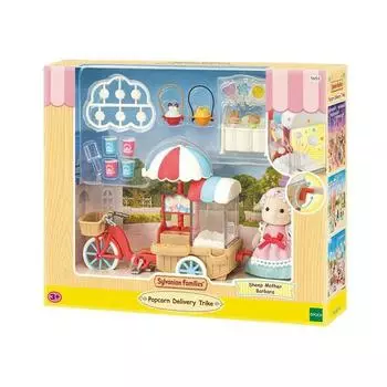 Набор велосипедных фигурок Sylvanian Family 5653 Pangpang Popcorn, 1 комплект, популярные корейские игрушки