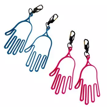 Набор вешалок для перчаток для гольфа Nishihaya Glove Drying, держатель для перчаток для гольфа, 2 пары, черный и белый