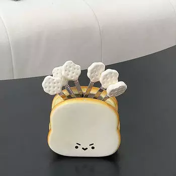 Набор вилок для фруктов, закусок, салатов, столовых приборов, аксессуаров, держателей для вилок белый