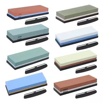 Набор водяных камней с зернистостью 240-8000, двусторонний набор с нескользящей силиконовой основой, набор точилок для мокрых камней, профессиональный кухонный инструмент 240/800