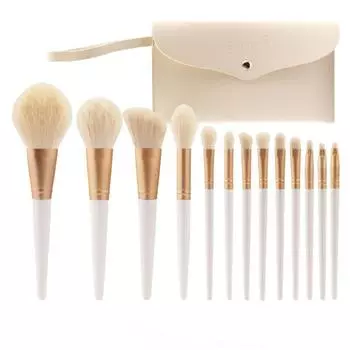 Набор волоконных щетинок, 13 кистей для макияжа, кисть для основы с мягкой щетиной, кисть для рассыпчатой пудры, кисть для теней для век