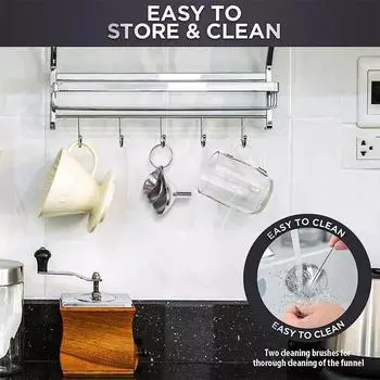 Набор воронок из нержавеющей стали, кухонные пищевые металлические воронки для наполнения бутылок, воронки для эфирного масла, полезные кухонные гаджеты