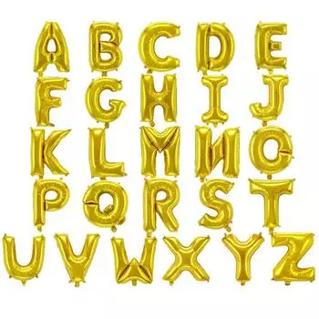 Набор воздушных шаров Lausatek Alphabet, украшения, золотые воздушные шары с буквами, день рождения, вечеринка, мероприятие, фотография, 26 шт. AZ
