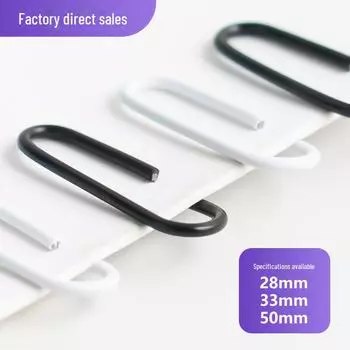 Набор закладок из металлических скрепок черного и белого цвета - многофункциональные канцелярские зажимы 50mm Mixed Black & White (Single, Bulk)