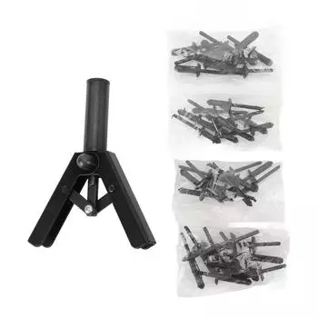 Набор заклепочных инструментов, профессиональный ручной заклепочный инструмент, ручной заклепочный инструмент с 40 пластиковыми заклепками