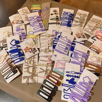 Набор заколок для волос BB в корейском стиле со стразами и жемчугом для женщин