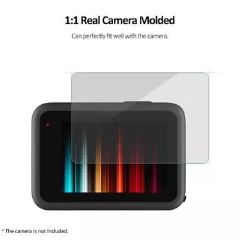 Набор защитных пленок для экрана экшн-камеры из 6 предметов: 1 защитная пленка для объектива из закаленного стекла + 1 передний экран дисплея 3pcs прозрачный