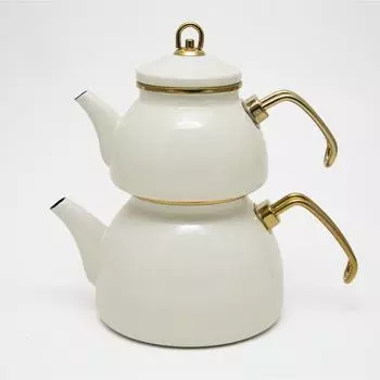 Набор заварочных чайников Grandeur Glory Enamel - Antique Cream