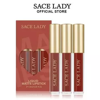 Набор жидких губных помад SACE LADY, 3 цвета, водостойкие, долговечные, пигментированные, мини-матовые губы, макияж, 3 шт. * 1,8 мл