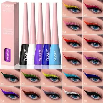 Набор жидких подводок для глаз DUNUF, 18 цветов — быстросохнущие, водостойкие, долговечные, разноцветные подводки для глаз для гламурного макияжа глаз 10
