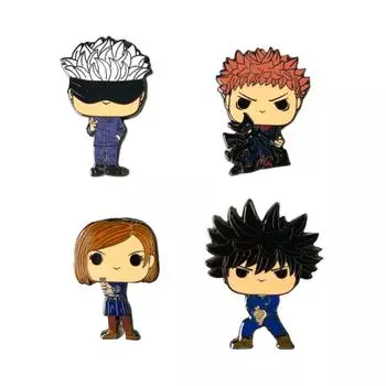 Набор значков с эмалью Jujutsu Kaisen, 4 шт.