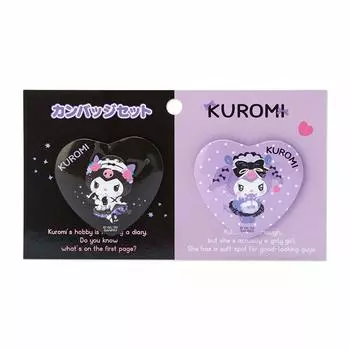 Набор значков Sanrio Kuromi Can (Кафе Цундэрэ)