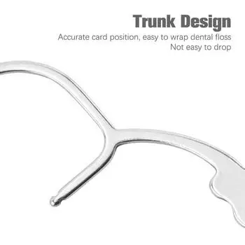 Набор зубочисток из нержавеющей стали Зубная нить Многоразовые зубочистки Портативный очиститель зубов Зубная нить Инструменты для чистки полости рта