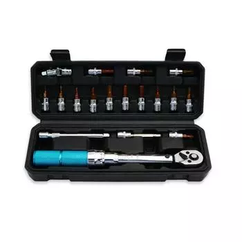 Наборы динамометрических ключей 18 шт., ключ 1/4 2-20 Нм для обслуживания велосипедов, мотоциклов и автомобилей
