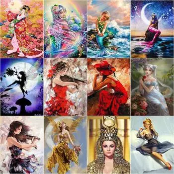 Наборы для алмазной вышивки, абстрактные фигуры, настенные декоры, рукоделие со стразами, рукоделие на холсте, алмазная мозаика «сделай сам» Full Round 20x30CM