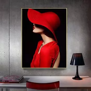 Наборы для алмазной живописи, профиль модели в современном стиле, мозаичное алмазное искусство, ручная работа для домашнего декора (Без рамки) 30*40cm/11.8*15.7in