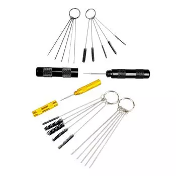 Наборы для чистки аэрографов Поставки для аэрографов Очиститель аэрографов Щетка для оборудования Очистка автозапчастей Чистка тонких трубок чёрный