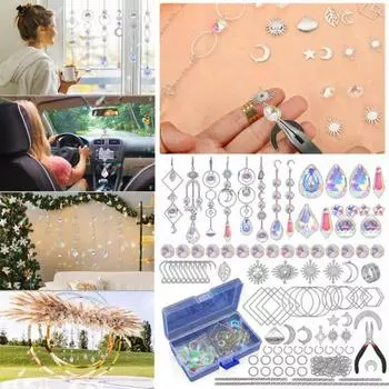 Наборы для изготовления «Ловца солнца» из искусственного кристалла для взрослых и детей «Ловцы солнца» с крючками серебряный