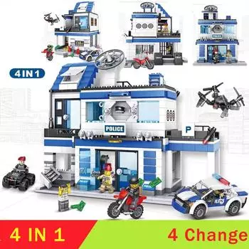 Наборы для построения обучающих моделей «КОСМИЧЕСКАЯ ПОЛИЦИЯ» 4 В 1 no box