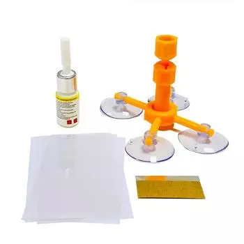 Наборы для ремонта лобового стекла Инструменты для самостоятельного ремонта автомобильных окон Жидкость для ремонта лобового стекла Смоляной герметик Полировка автомобильных стекол