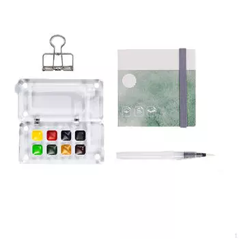 Наборы для рисования на открытом воздухе, набор для акварели, портативный карманный набор, акварельные краски для путешествий Summer Flower
