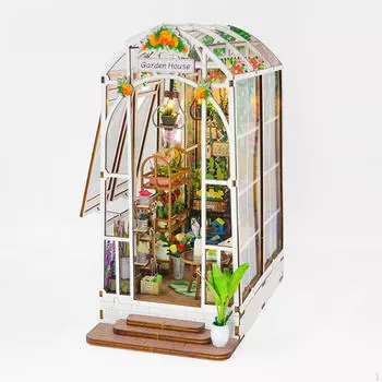 Наборы для самостоятельного изготовления подставок для книг Садовый домик Модель Сборка Творчество Книжная полка Вставка Декор Аллея для