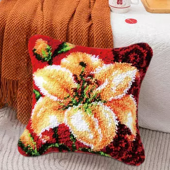 Наборы для самостоятельного вязания крючком чехлов для подушек с защелкой милые подушки