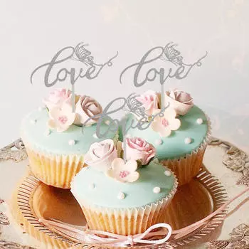 Наборы для свадебного торта Свадебный кекс «Пустыня» - серебро, 150x3 мм