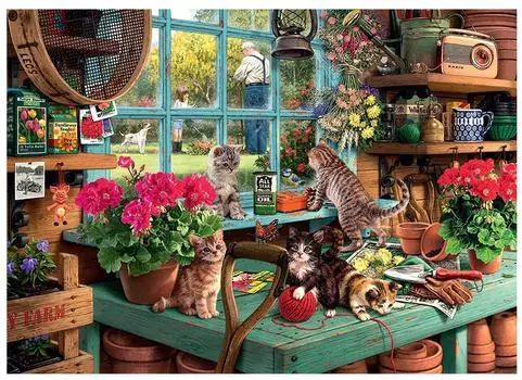 Наборы для вышивки крестом Sweet Home Cat and Gardening 14 и Садоводство Кролик Питер 65x82см 300x400 вышивка крестом ct,Кот