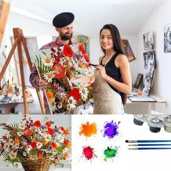 Наборы красок по номерам, холст, сделай сам, картина маслом для детей, взрослых, начинающих с кистями