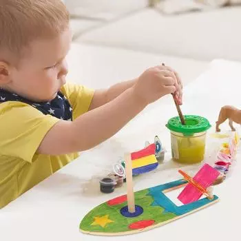 Наборы материалов для ручной работы Деревянный парусник своими руками Пустая модель Украшения для дома Wood